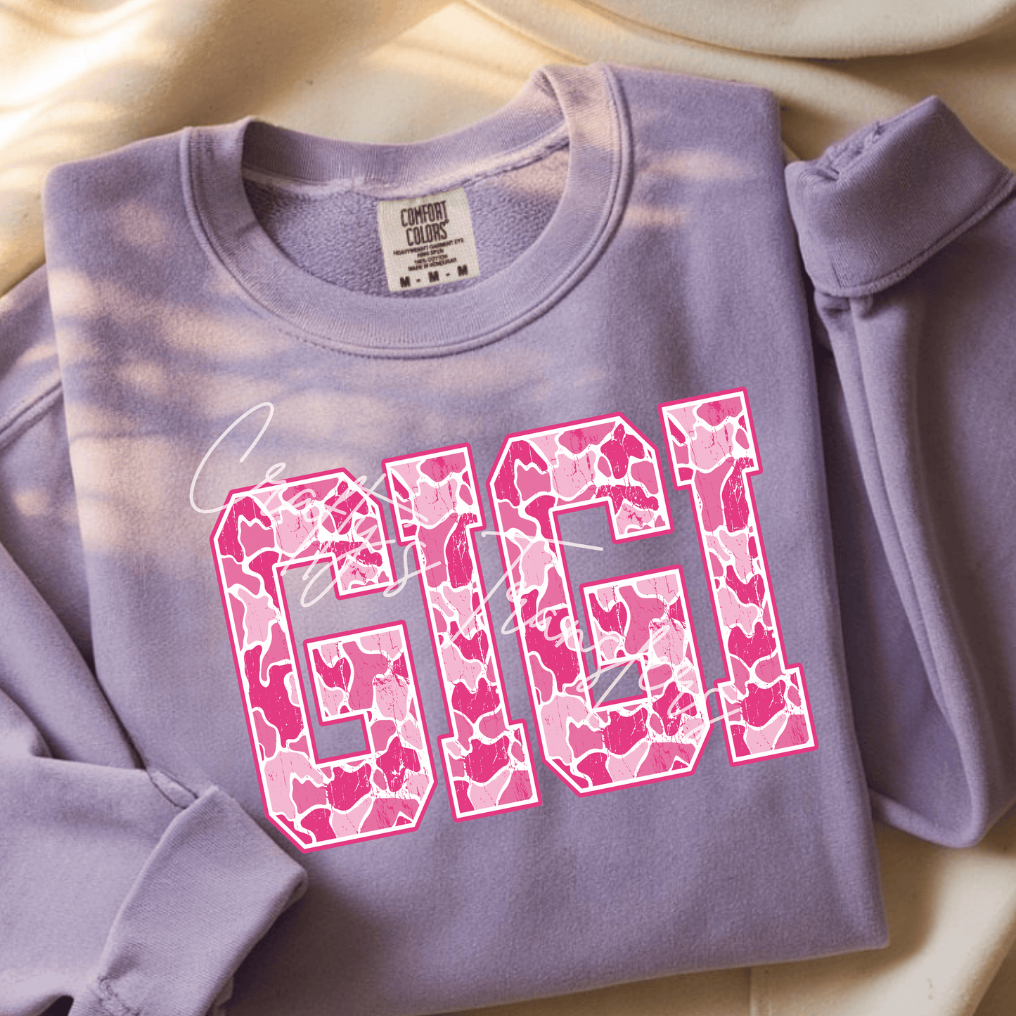Pink Camo Family Name DTF Transfer – Mama, Mini, Nana, Gigi, Sassy & Mimi Shirt Transfers