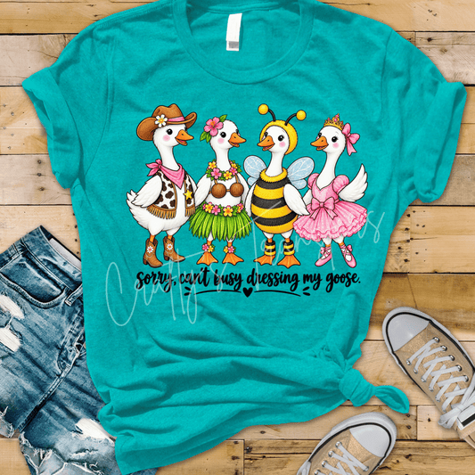 Funny Porch Goose DTF Transfer – Dress My Goose Costume Shirt Design