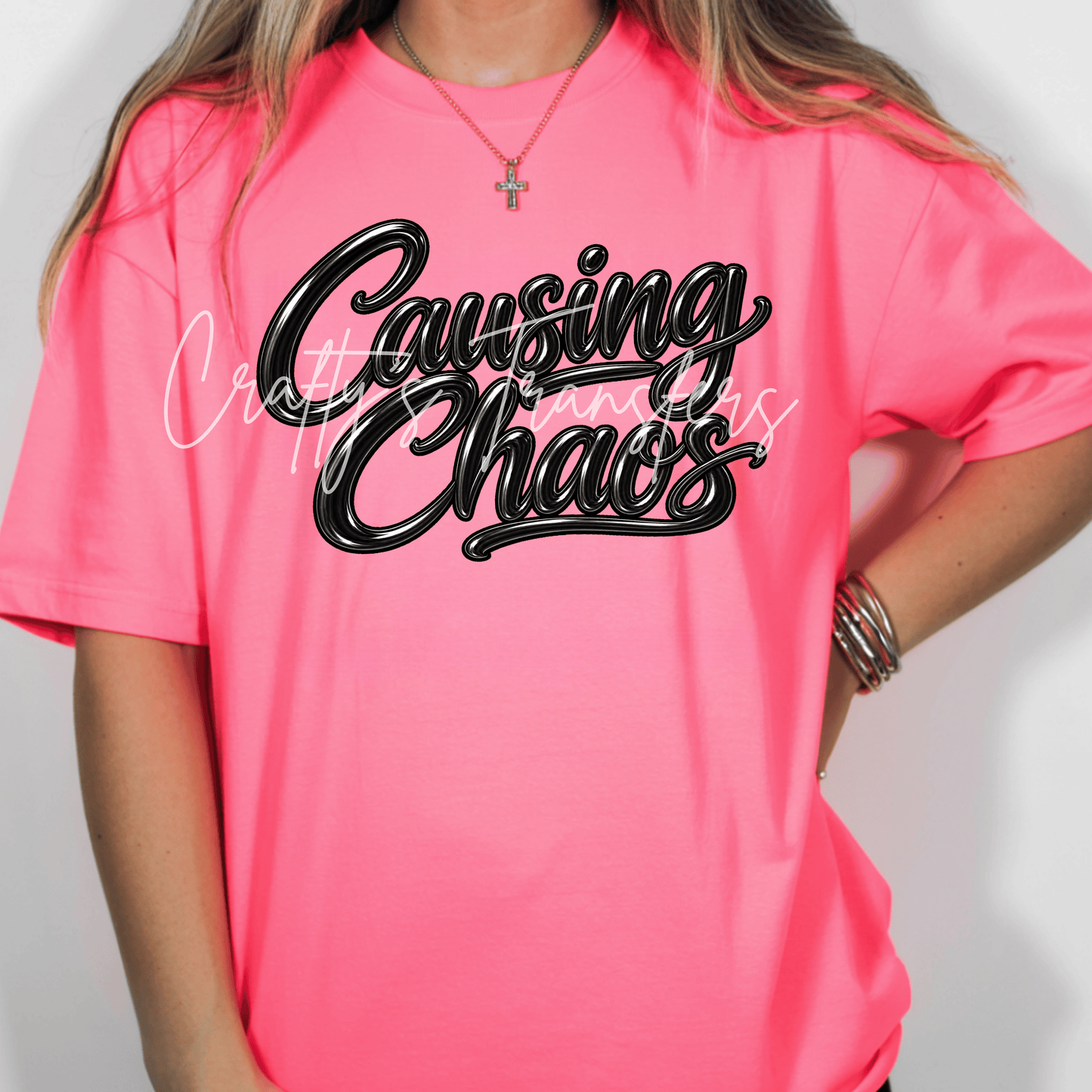 Funny Script Word DTF Transfer – Causing Chaos, Homebody, Sassy, Trashy Wife, Hot Mess & More