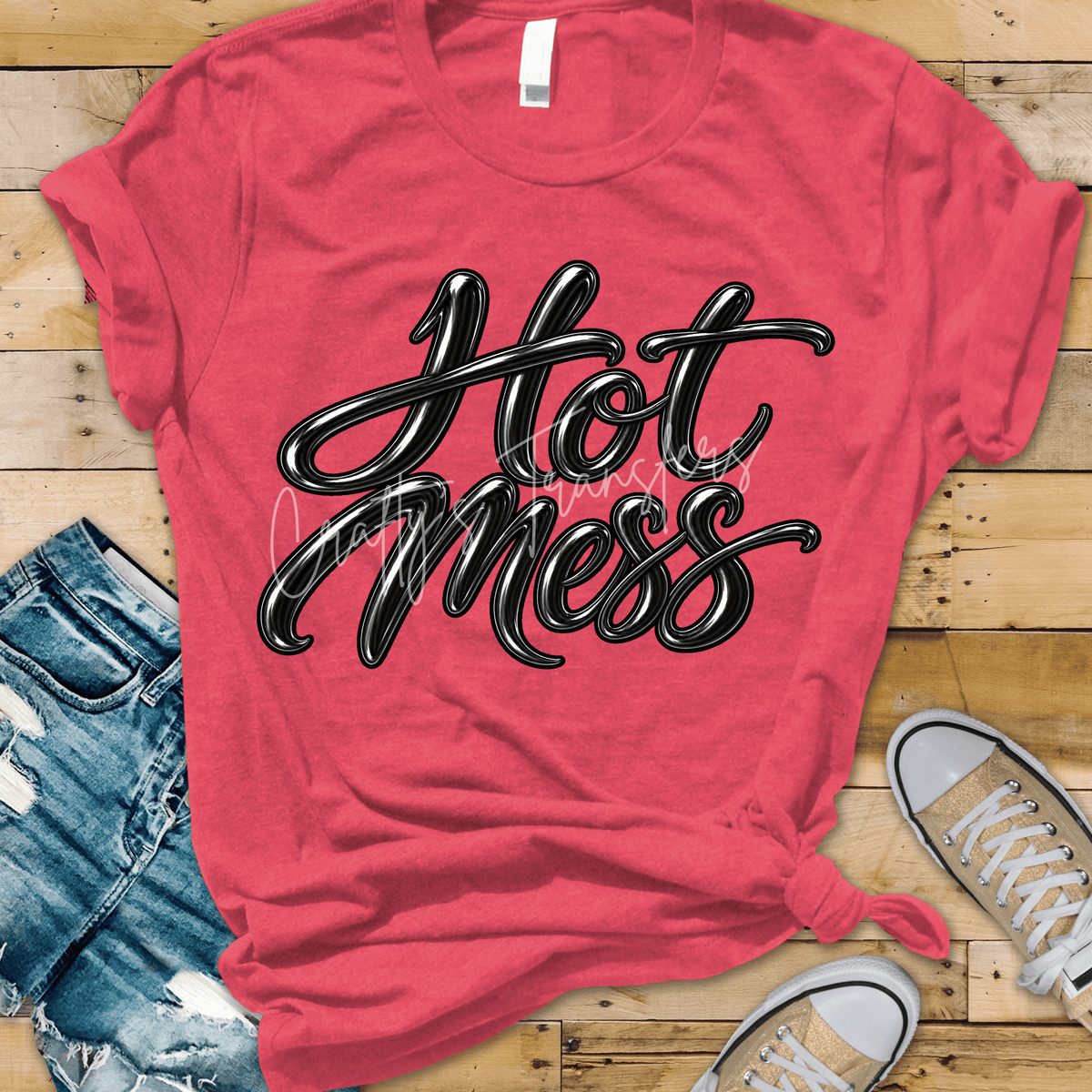 Funny Script Word DTF Transfer – Causing Chaos, Homebody, Sassy, Trashy Wife, Hot Mess & More