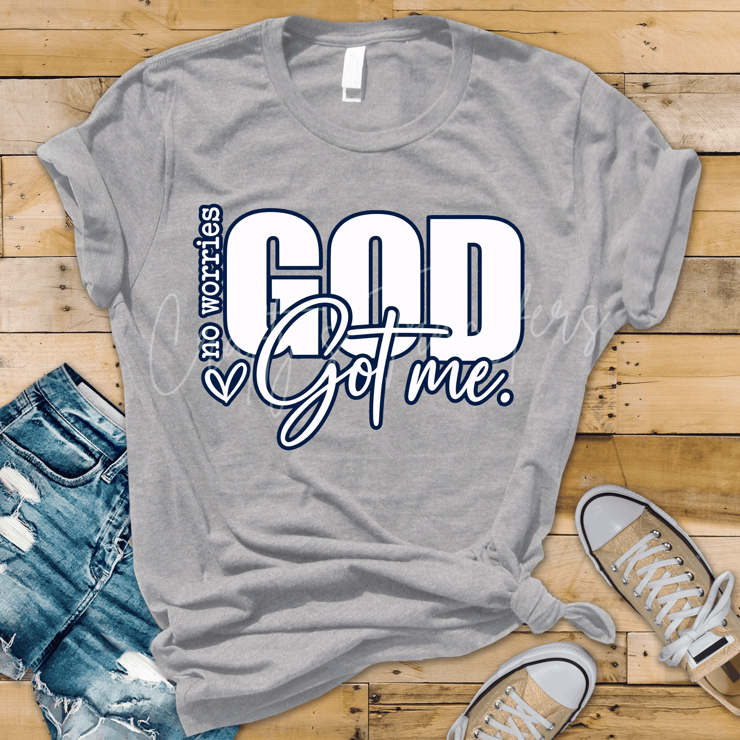 God Got Me No Worries Christian DTF Transfer – Faith Based Shirt Design – Inspirational Scripture Style DTF