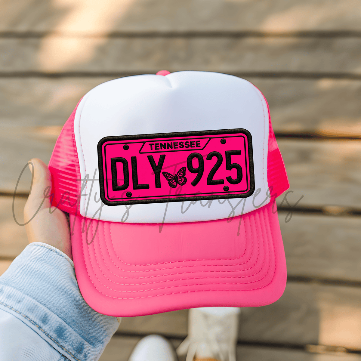 Pink Tennessee License Plate DTF Transfer – DLY 925 Butterfly Country Girl Design