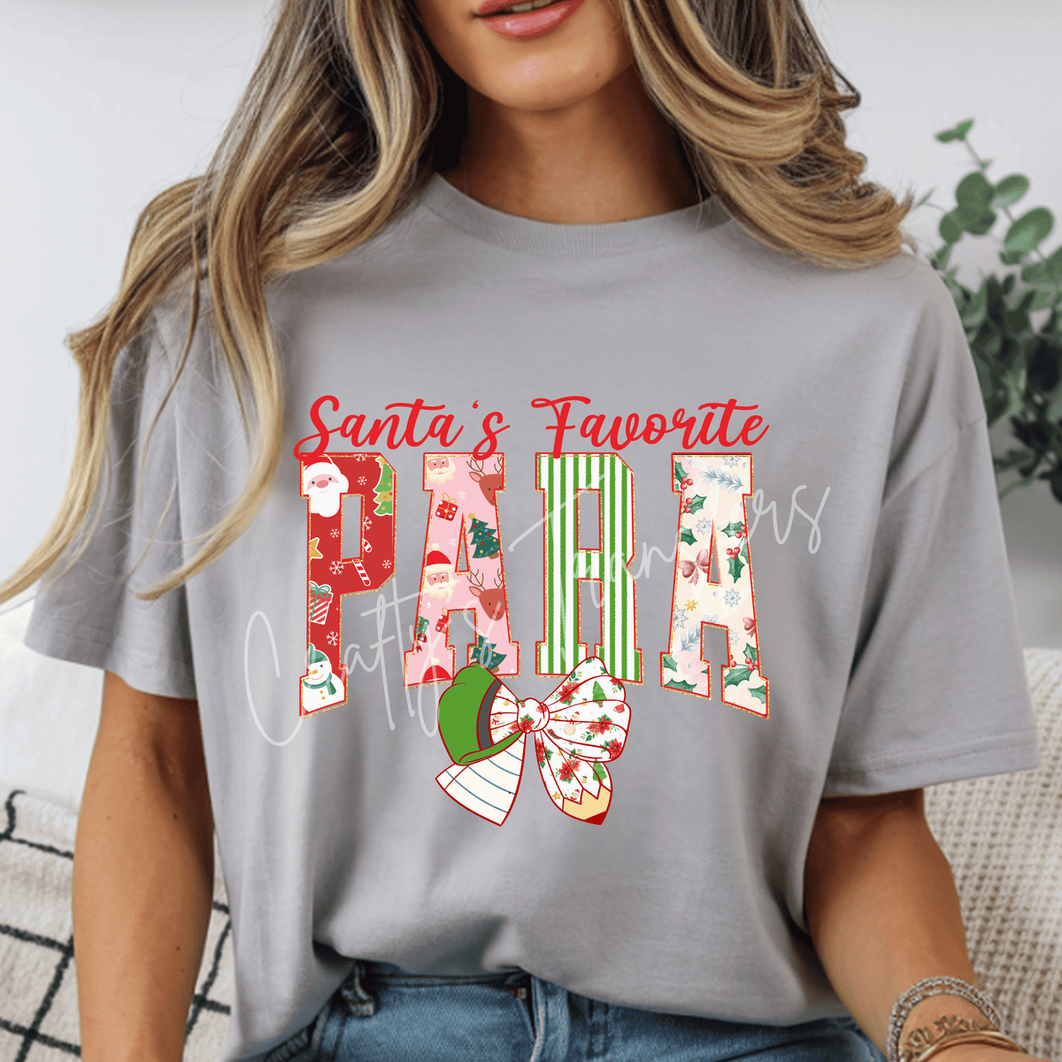 Christmas Para DTF Transfer – Festive Paraprofessional Shirt Design – Holiday Teacher Aide DTF