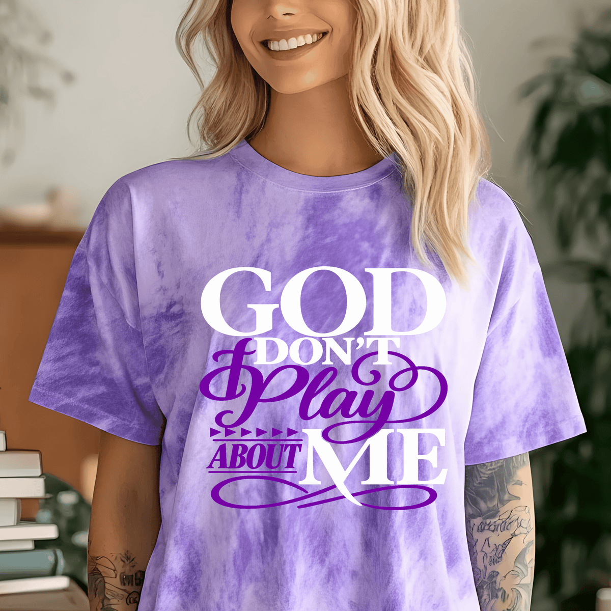 God Don’t Play About Me DTF Transfer – Multiple Color Options Faith Shirt Design