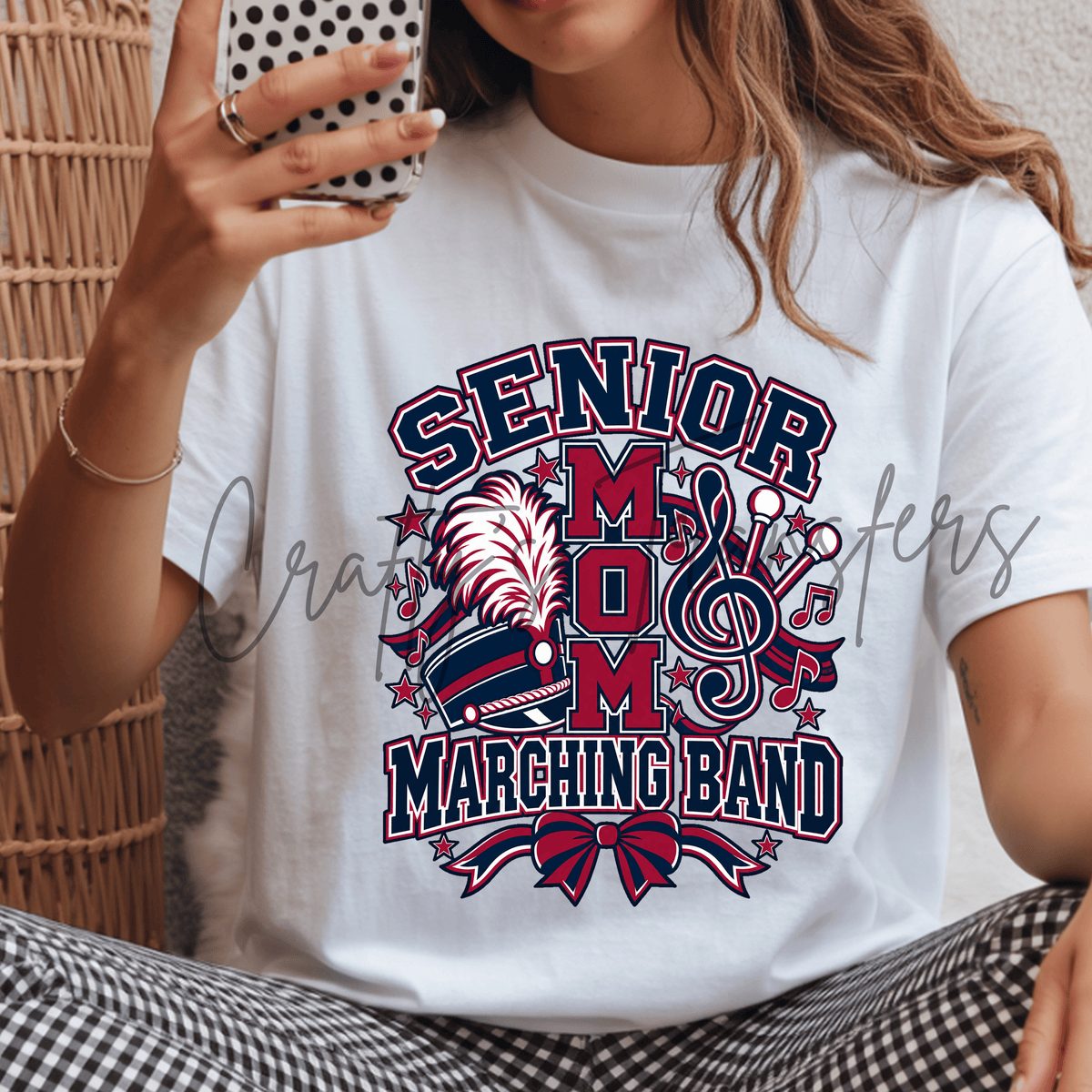 Senior Mom Marching Band DTF Transfer – Band Mom Senior Year Shirt Design – Marching Band Parent DTF