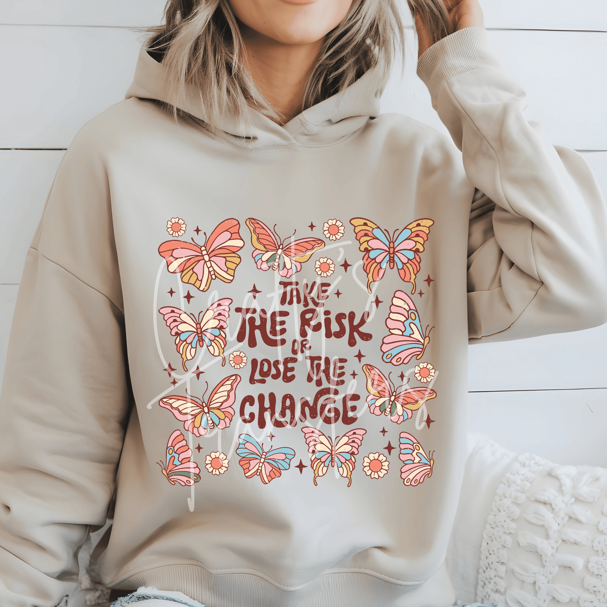 Motivational Butterfly DTF Transfer – Retro Floral Butterfly Graphic – Positive Quote DTF – Ready to Press Transfer