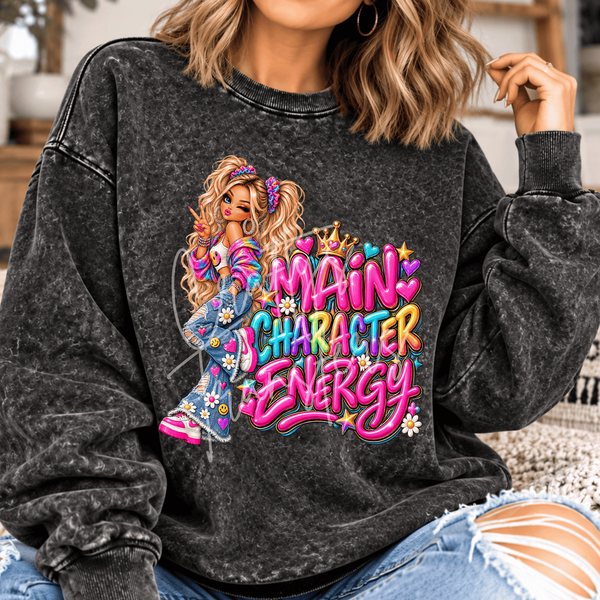 Colorful Sassy Girl DTF Transfer – Retro Girly Confidence Design – Bright Boutique Ready to Press DTF