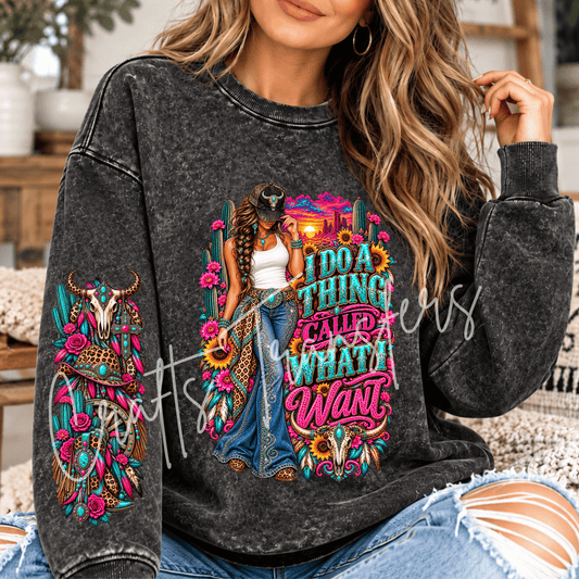 Western Cowgirl DTF Transfer – Pink Turquoise Country Girl Shirt Design – Sassy Western DTF