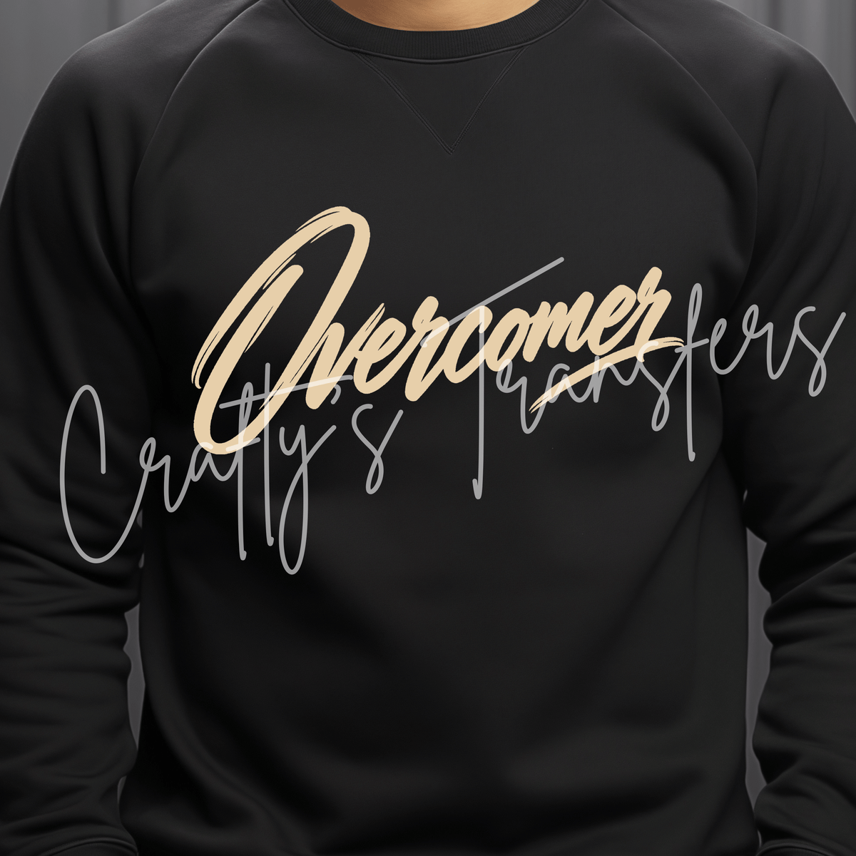 Overcomer DTF Transfer – Inspirational Script Word Graphic – Multiple Colors – Ready to Press DTF