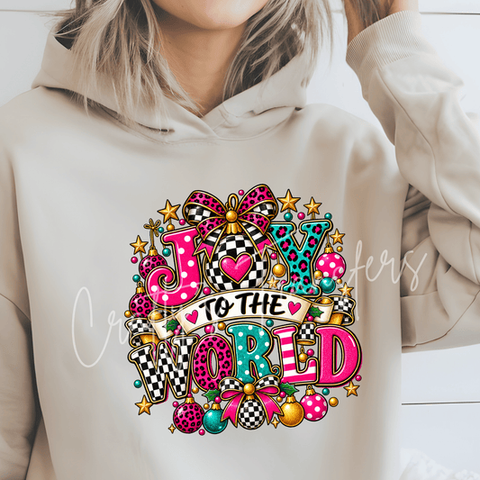 Joy to the World Christmas DTF Transfer Holiday Shirt Transfer