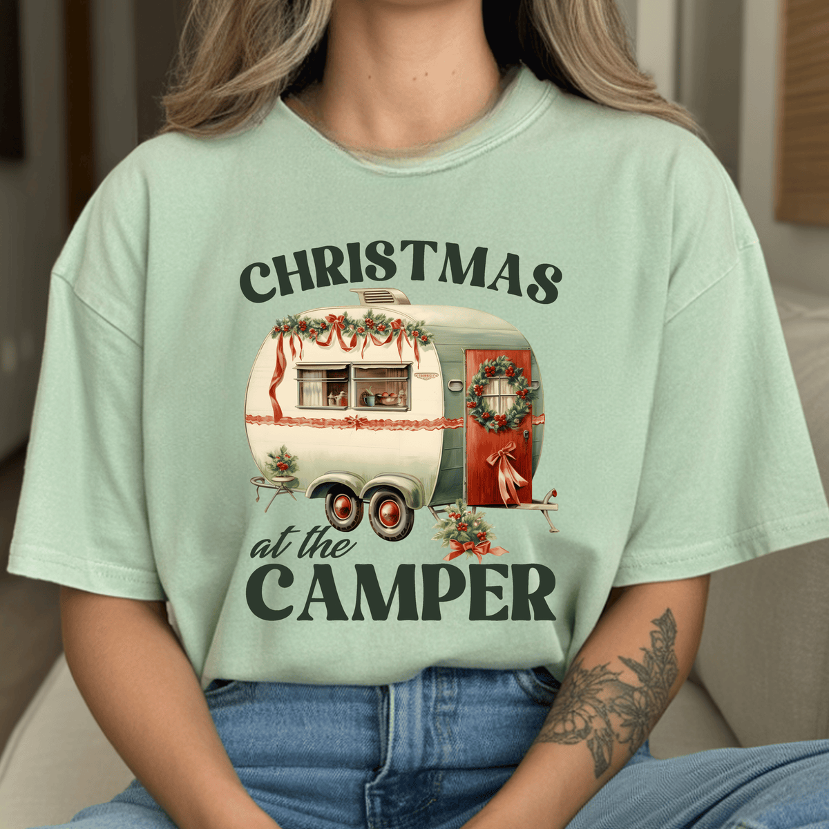 Christmas At the Camper DTF Transfer Holiday Shirt Transfer