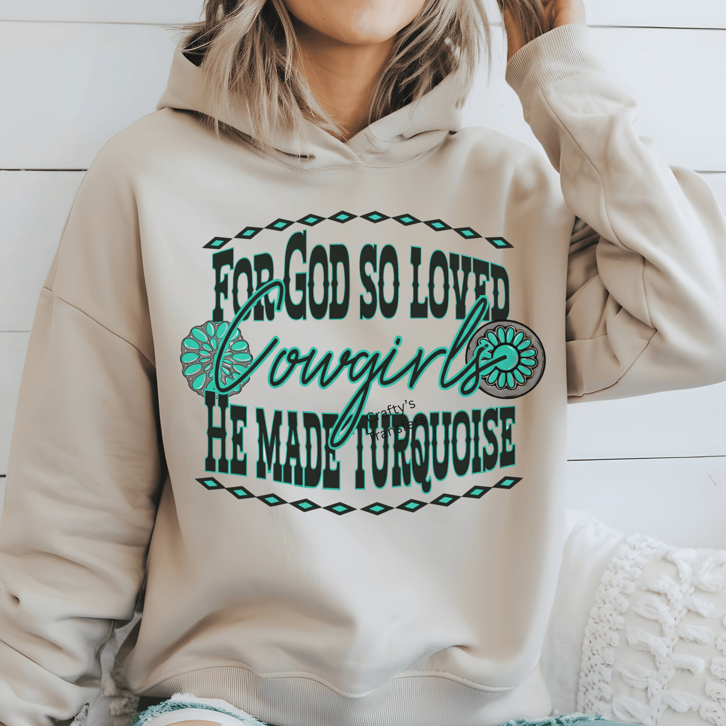For God So Loved DTF Shirt Transfer – John 3:16 Cowgirl Faith Western Heat Transfer | Ready to Press