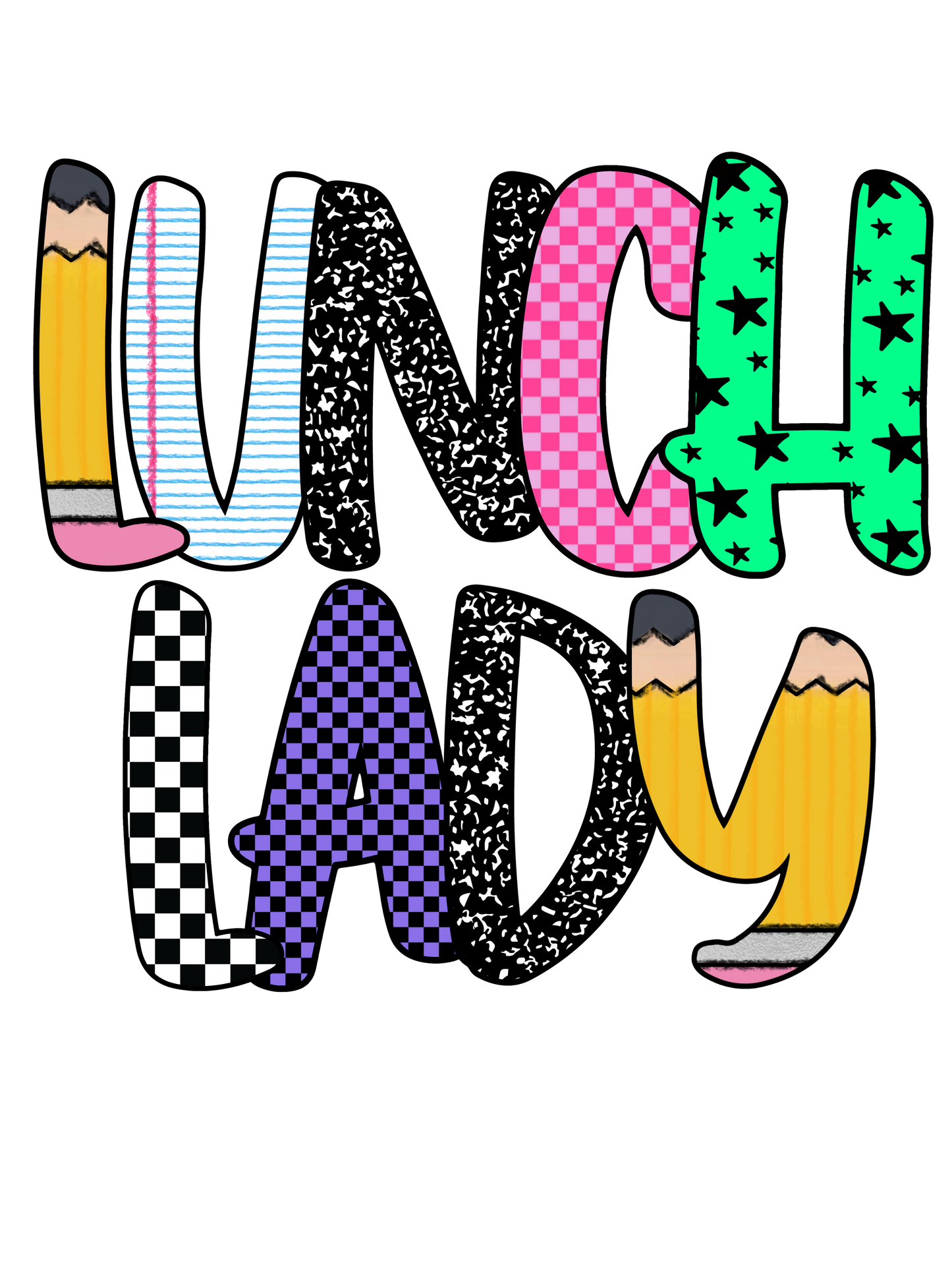 Lunch Lady - School Design Letters