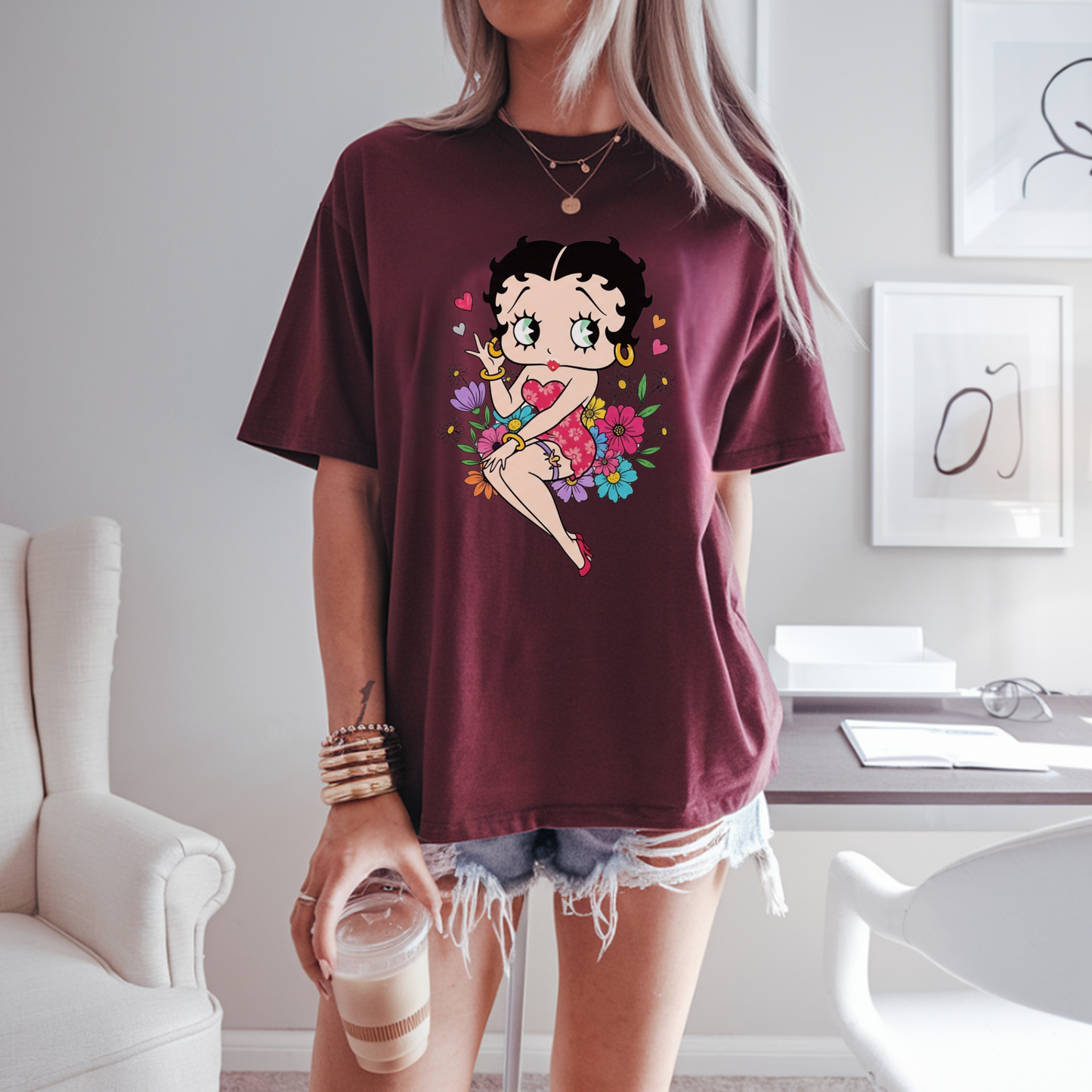 Betty Boop Floral Purple Garder