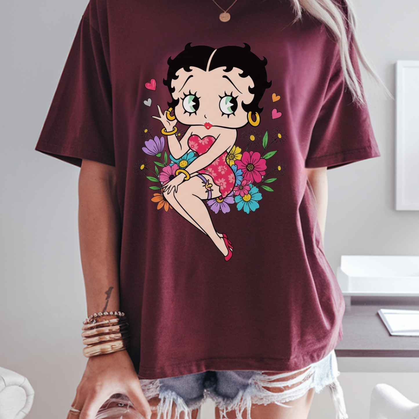 Betty Boop Floral Purple Garder