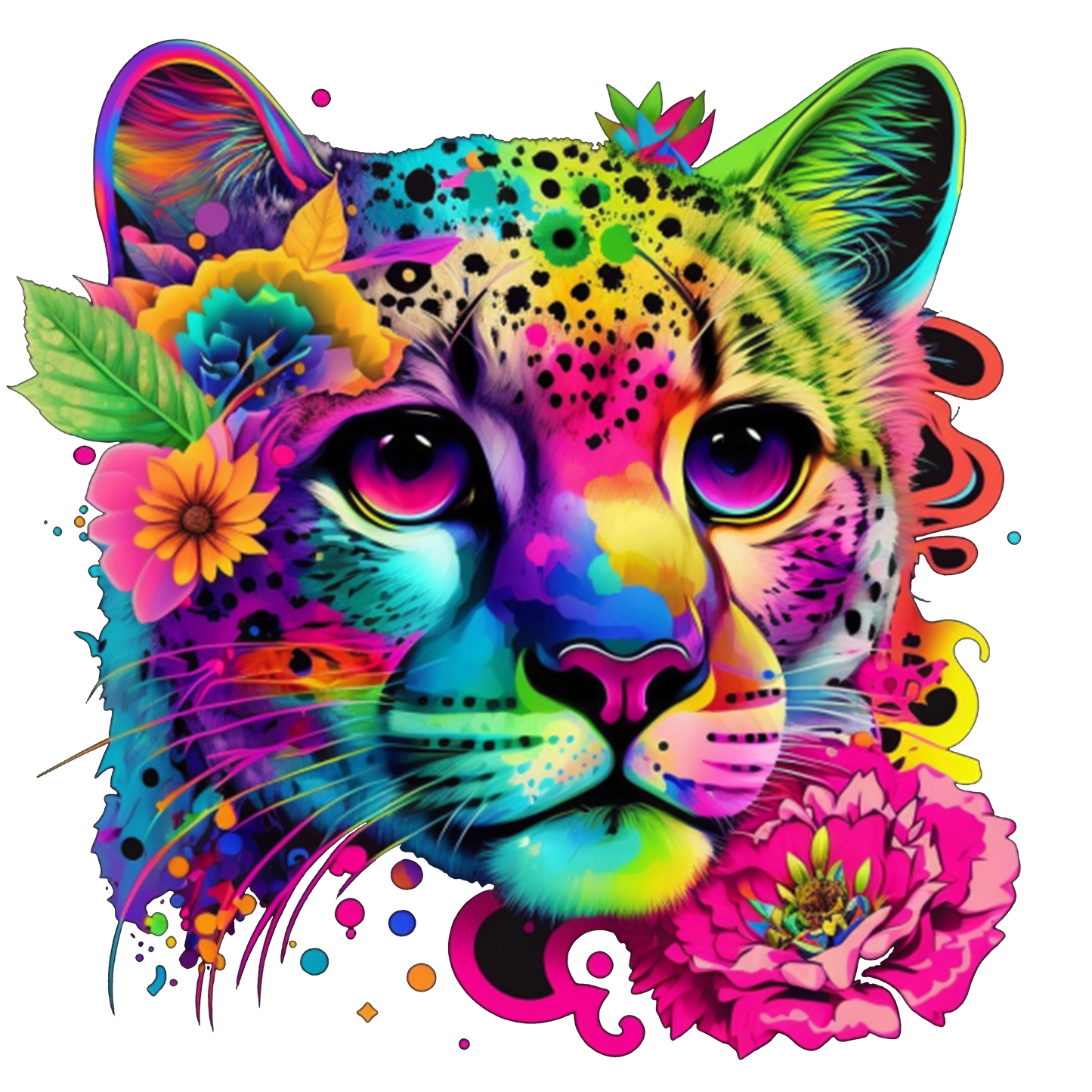 Bright Colorful Bobcat