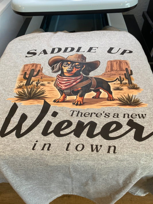 Gildan Large Saddle Up on sport gray