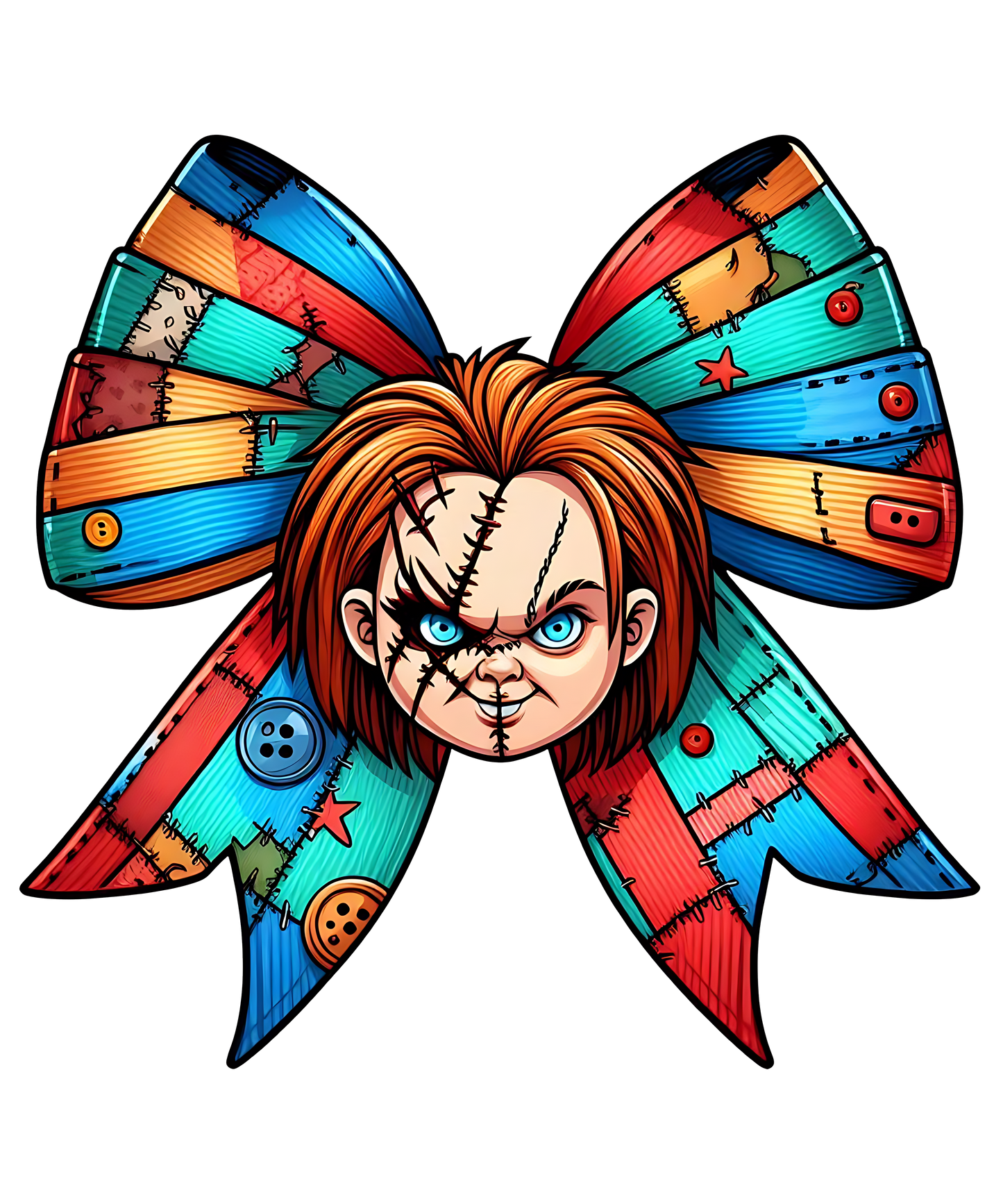 Halloween Character Bow - Chucky