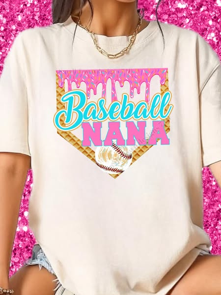 Baseball Mama (6 Names to choose from) DTF Print