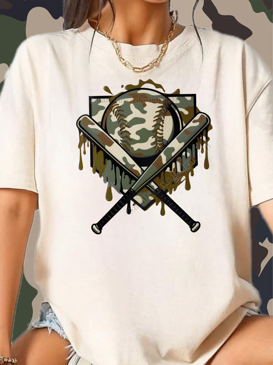 Baseball & Bat DTF Print