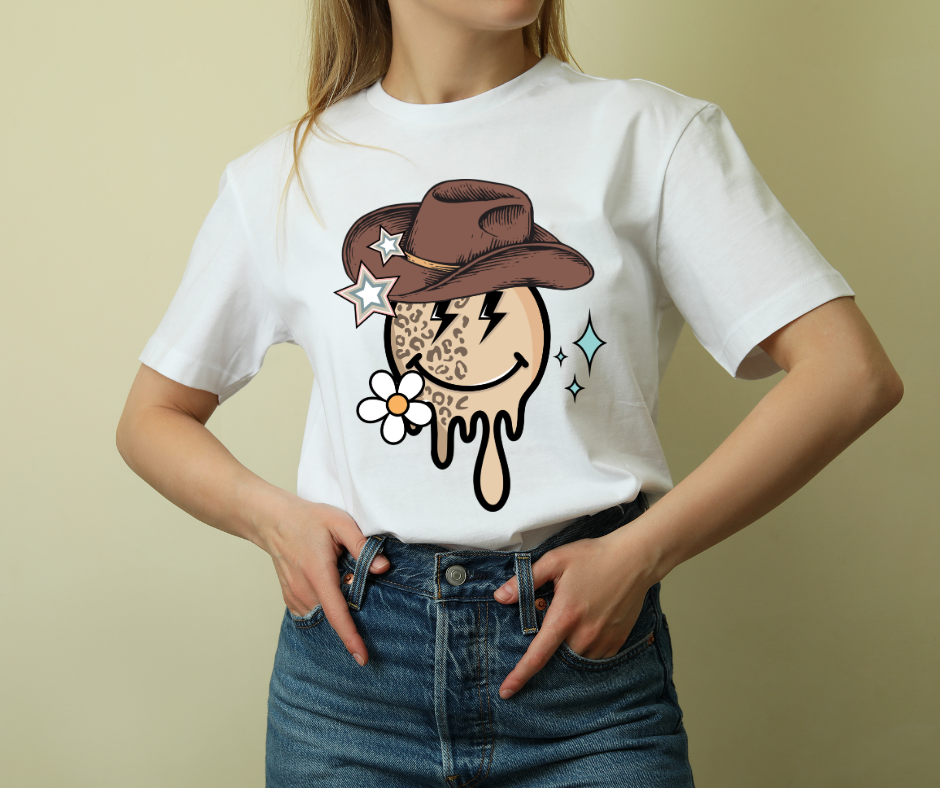 Western Smiley with Cowboy Hat