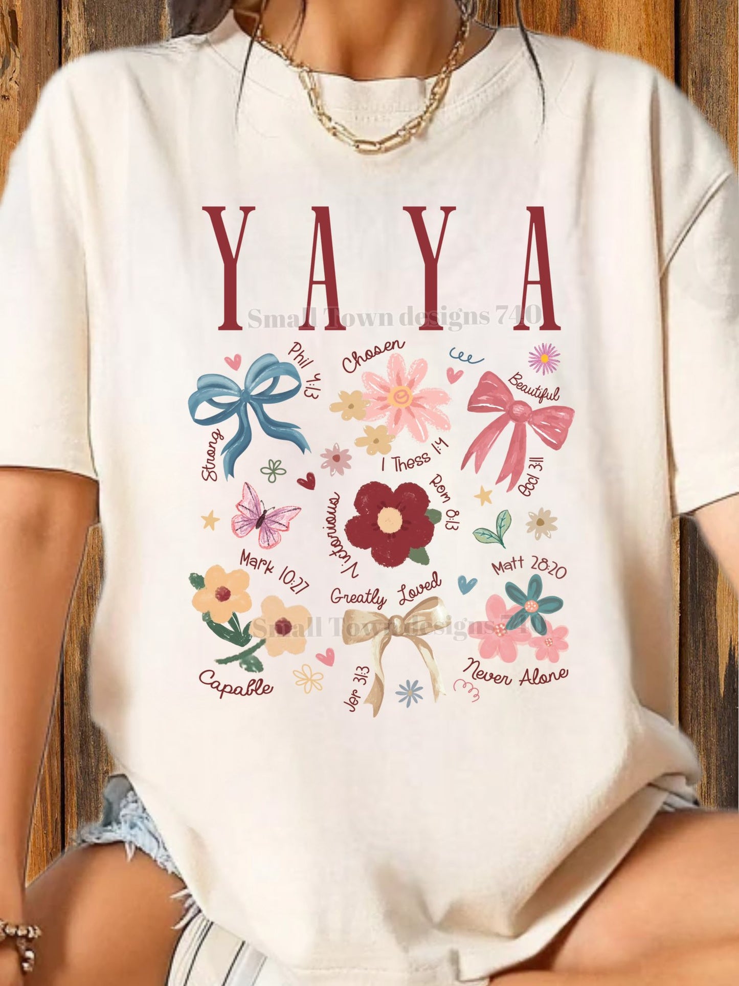 Bows & Scripture DTF Transfer (multiple names to choose from)