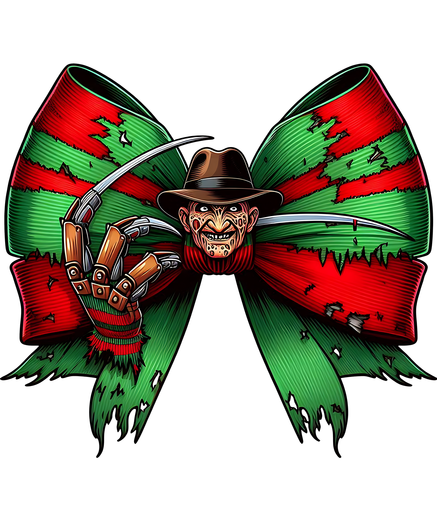 Halloween Character Bow - Freddie Krueger