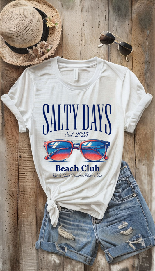 Salty Days DTF Printed Transfer