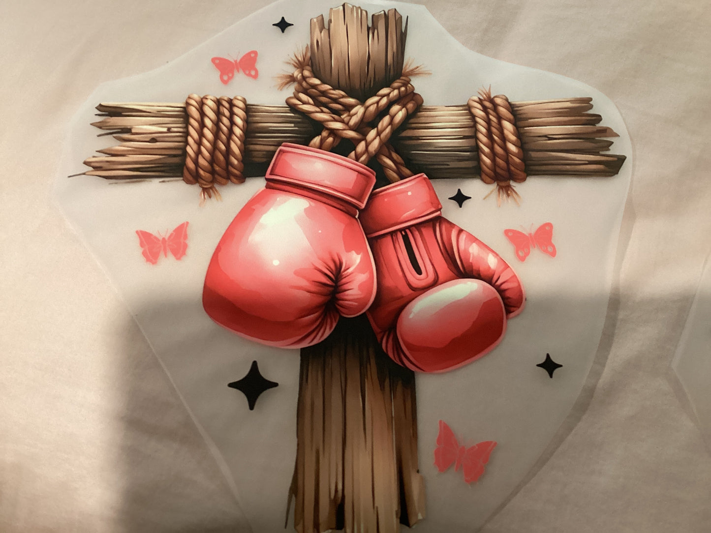 Cross - Hard Fought - DTF Transfer - Front & Back