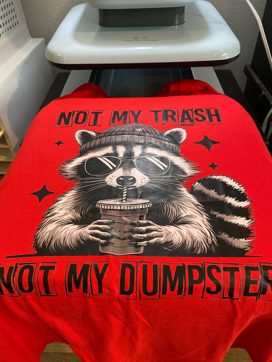 Not My Trash Gildan Red Large