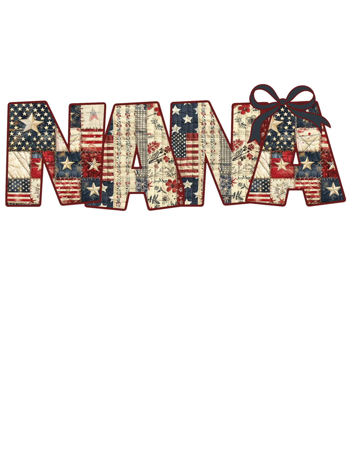 Quilted USA Mama, Gammaw, Gammie, Grammy, Nana, Mimi, Gigi, Wifey plus more