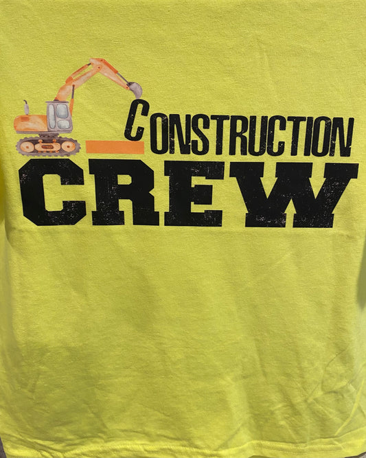 Youth Small - Construction Crew on Neon Yellow
