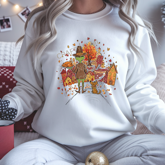 Grinch Thanksgiving Town Scene