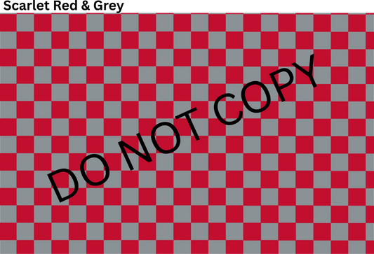 Scarlet Red & Grey Checkered