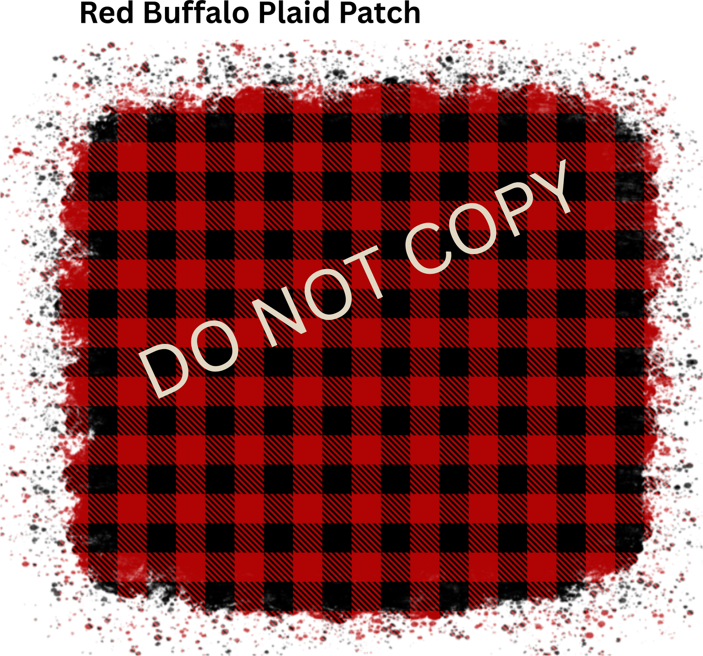Red Buffalo Plaid Patch