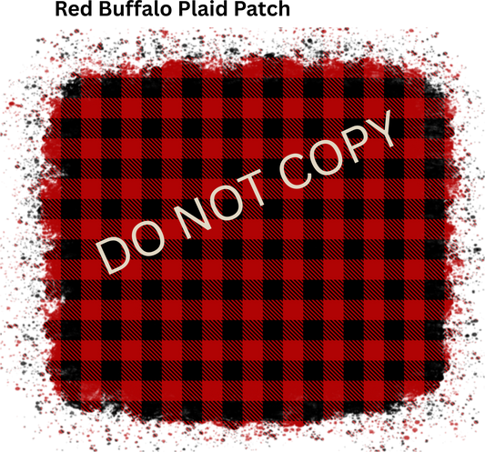 Red Buffalo Plaid Patch