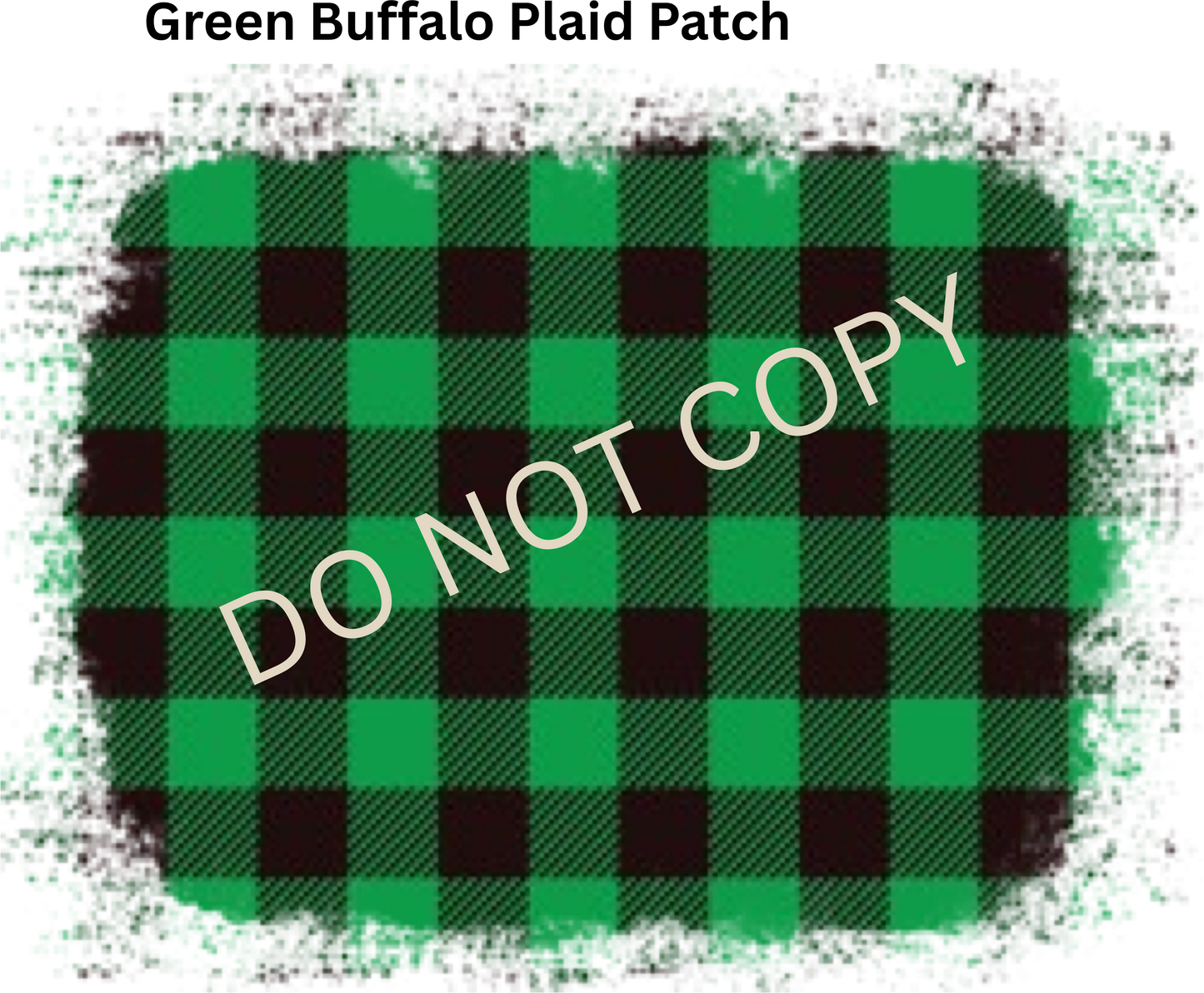 Green Buffalo Plaid Patch
