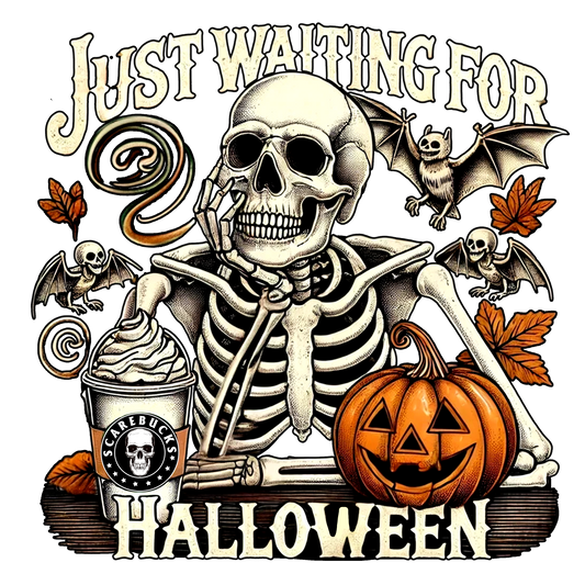 Just Waiting For Halloween Skeleton