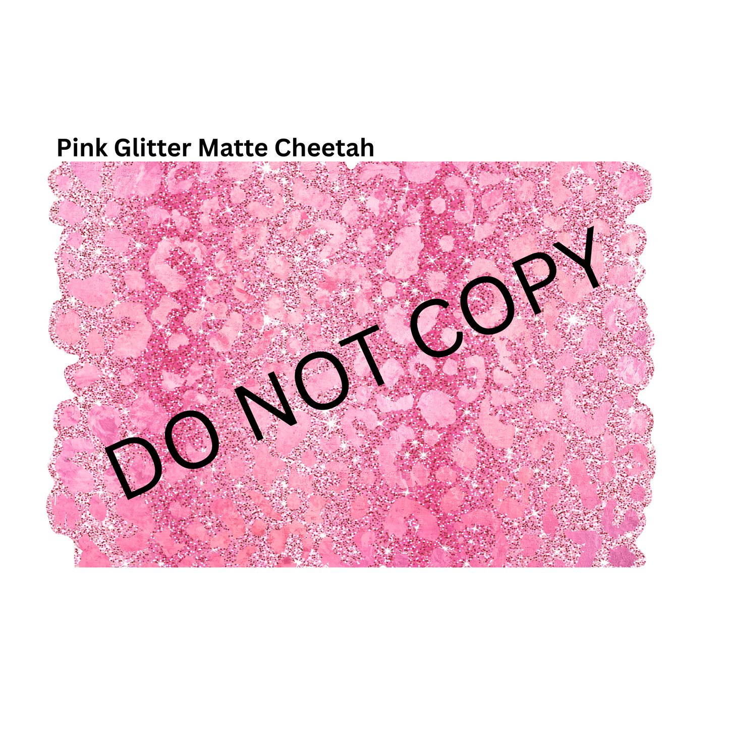 Pink Glitter Matte Cheetah