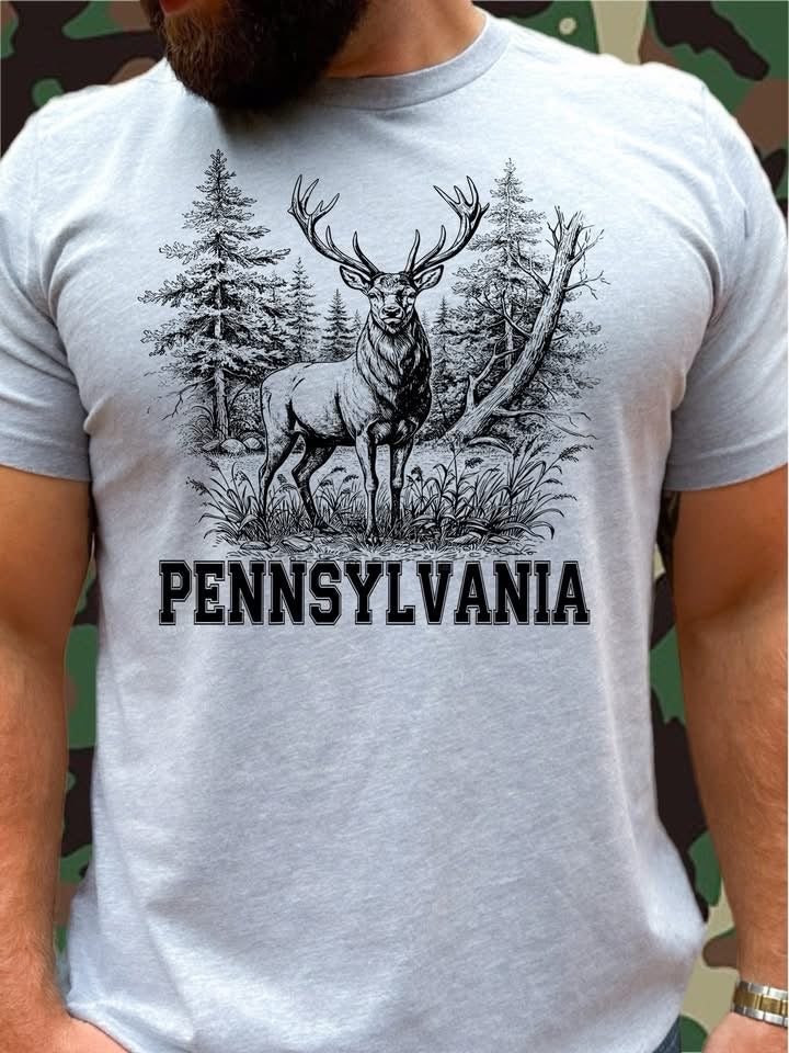Deer with State - DTF Transfer