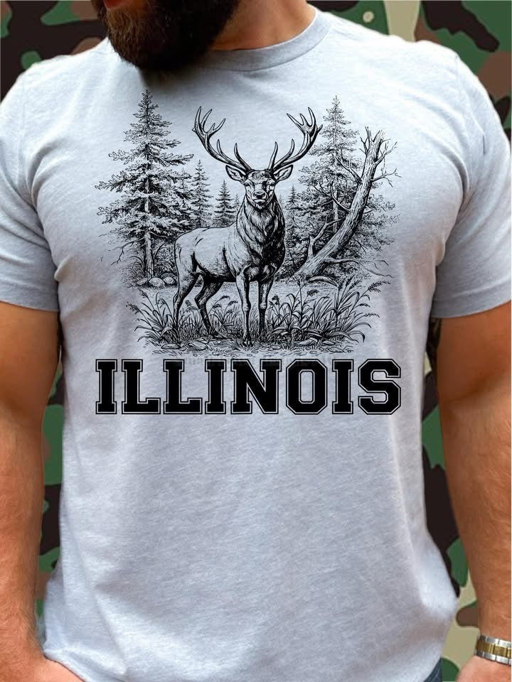 Deer with State - DTF Transfer