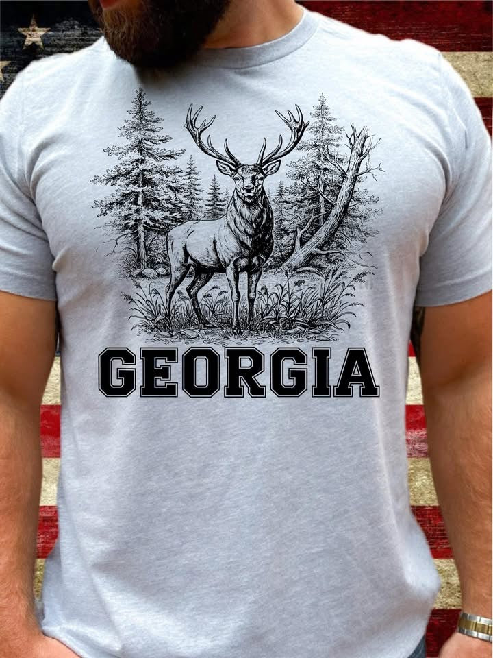 Deer with State - DTF Transfer