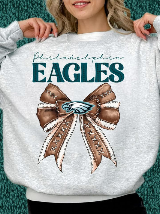 Philadelphia Eagles Football Bow