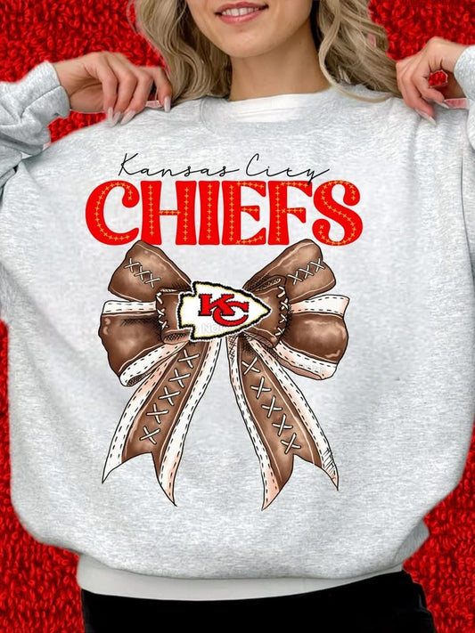 Kansas City Chiefs Football Bow