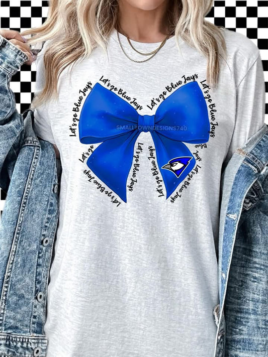 Blue Jays Bow - word wrapped