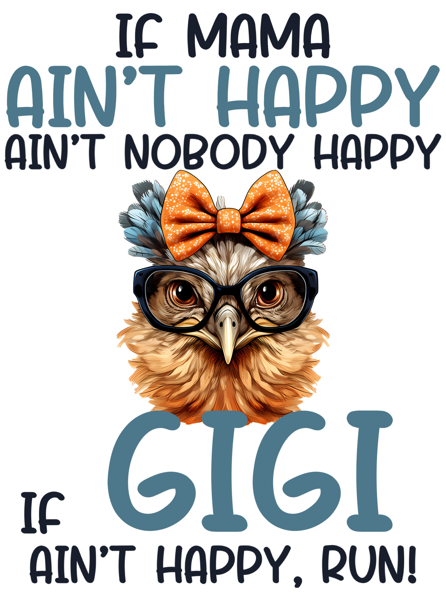 If Mama Aint Happy Aint Nobody Happy - Gigi, Gram, Mimi