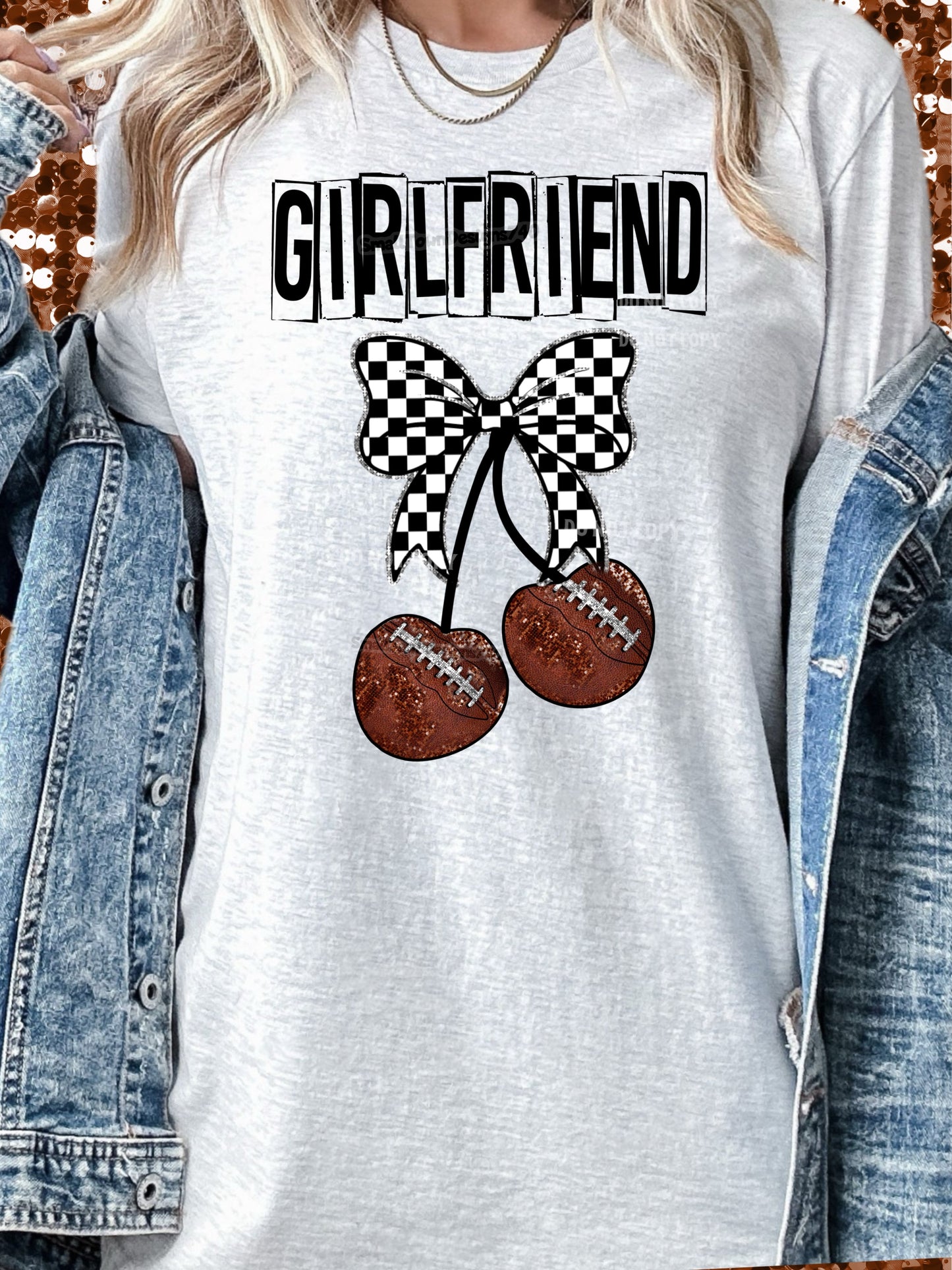 Football Cherry Bow - Family Names