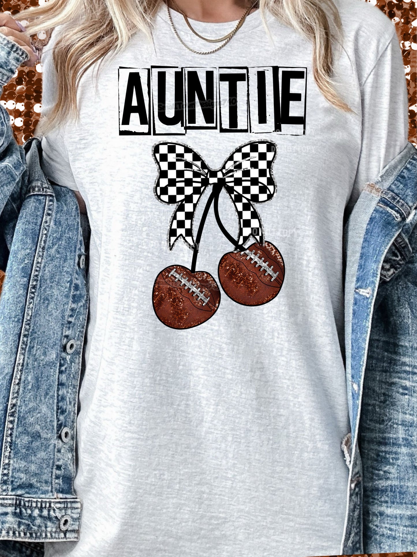 Football Cherry Bow - Family Names