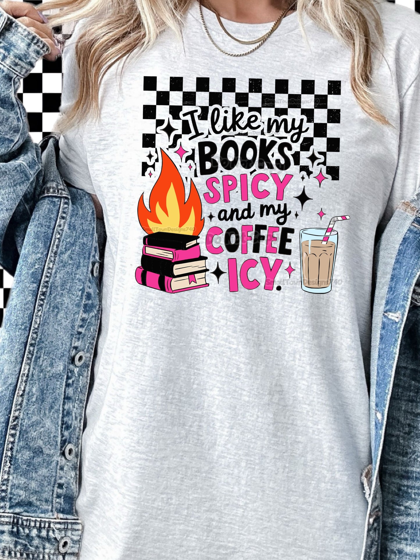 I Love My Books Spicy & My Coffee Icy - Red or Pink