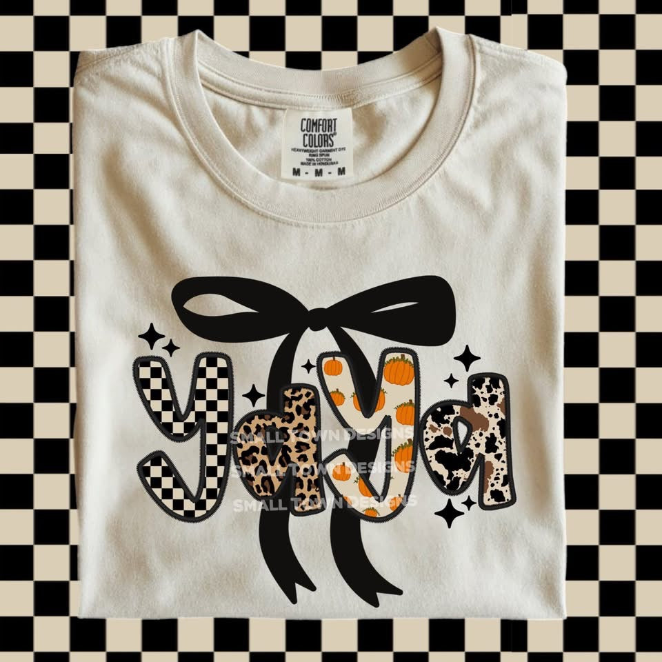 Fox Embroidery Fall Mama